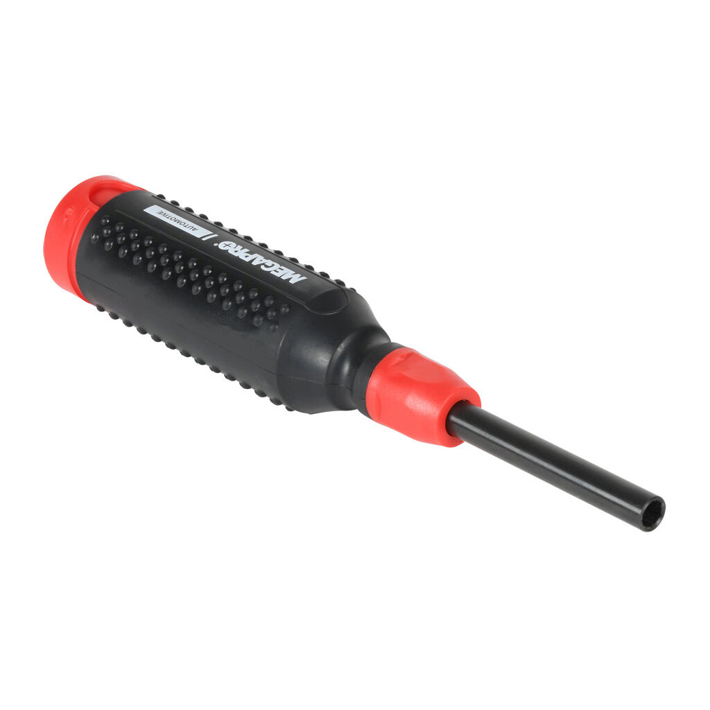 151AUTO - Megapro AUTOMOTIVE multi-bit screwdriver, 8 pieces, palm-saver with bit storage, 2.6in (66mm) shaft length, slotted, Phillips and Torx.