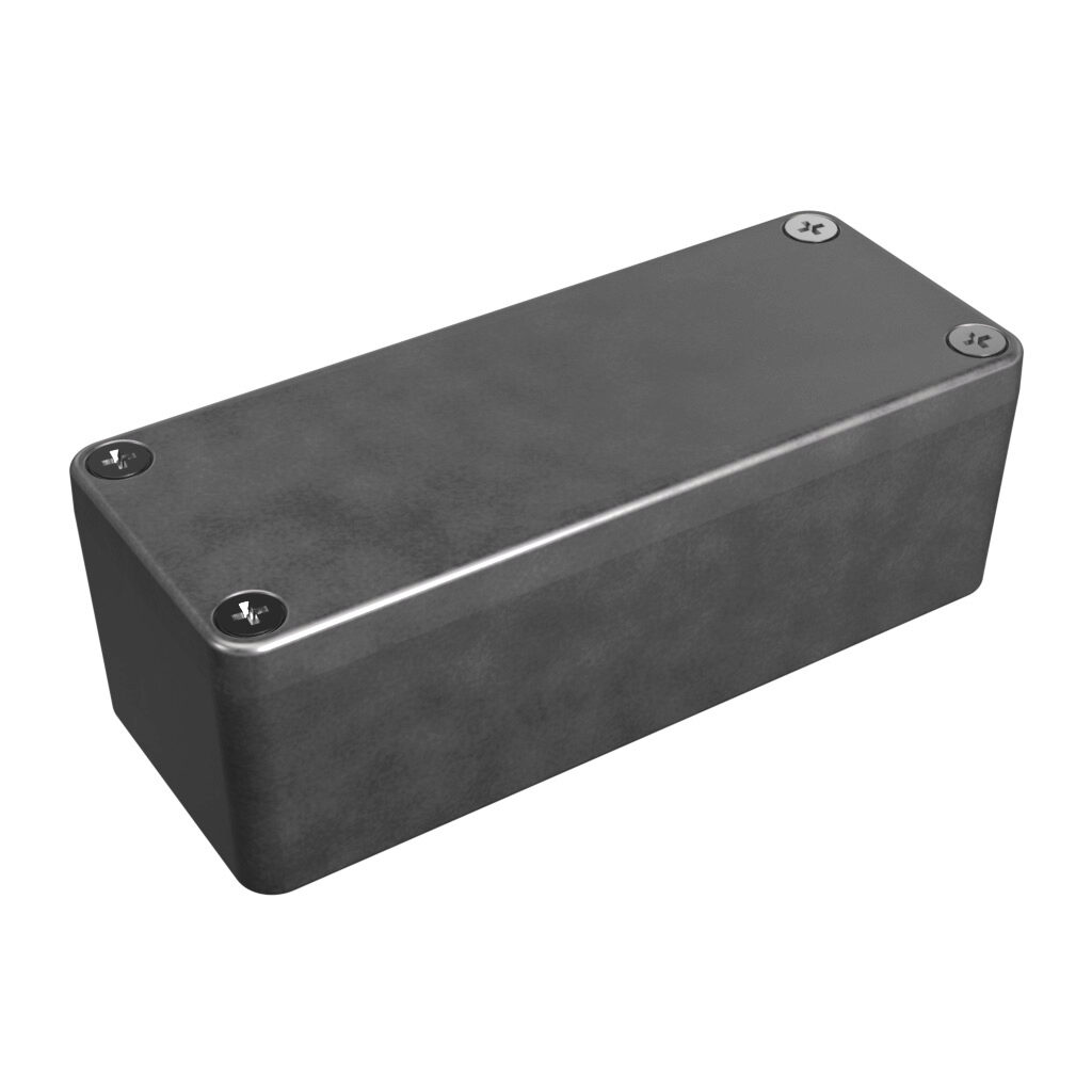 1550Z102 - Hammond enclosure, NEMA 1/4/4X/12/13, 90 x 36 x 30mm (HxWxD), die-cast aluminum alloy, screw cover.