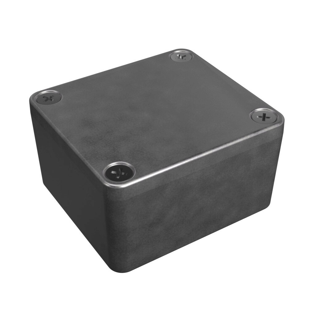1550Z104 - Hammond enclosure, NEMA 1/4/4X/12/13, 64 x 58 x 35mm (HxWxD), die-cast aluminum alloy, screw cover.