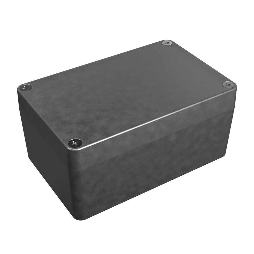 1550Z108 - Hammond enclosure, NEMA 1/4/4X/12/13, 125 x 80 x 59mm (HxWxD), die-cast aluminum alloy, screw cover.
