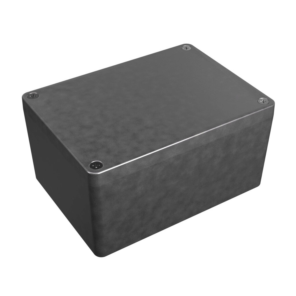 1550Z115 - Hammond enclosure, NEMA 1/4/4X/12/13, 148 x 108 x 75mm (HxWxD), die-cast aluminum alloy, screw cover.