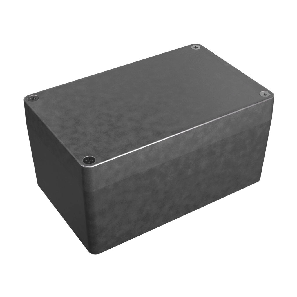 1550Z117 - Hammond enclosure, NEMA 1/4/4X/12/13, 160 x 100 x 81mm (HxWxD), die-cast aluminum alloy, screw cover.