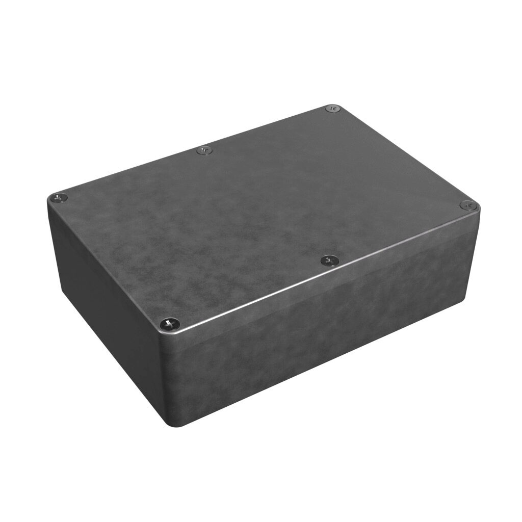 1550Z120 - Hammond enclosure, NEMA 1/4/4X/12/13, 171 x 121 x 55mm (HxWxD), die-cast aluminum alloy, screw cover.