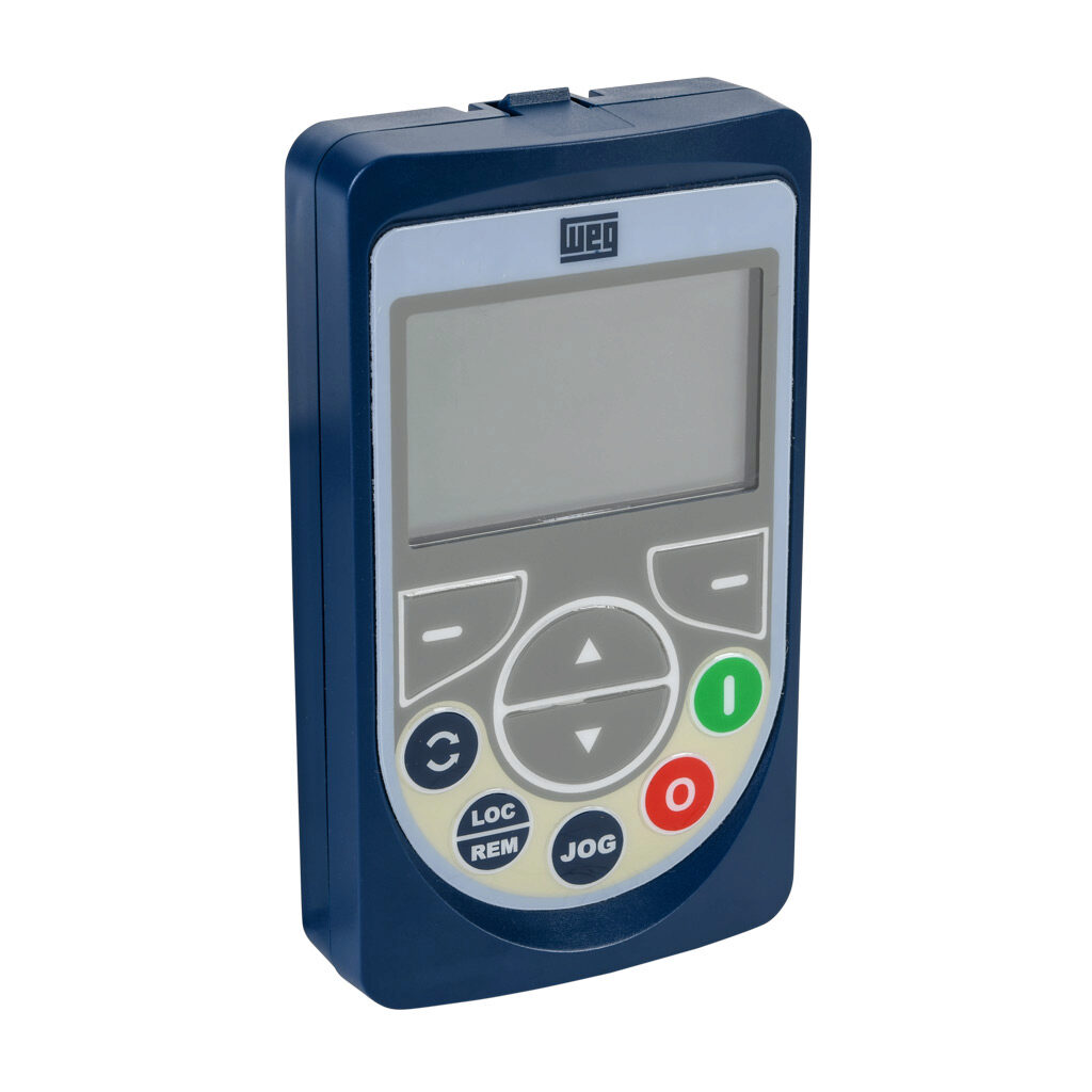15578295 - WEG Electric CFW500 series remote advanced text HMI keypad, for use with WEG CFW500 series AC drives. Mounting hardware included.