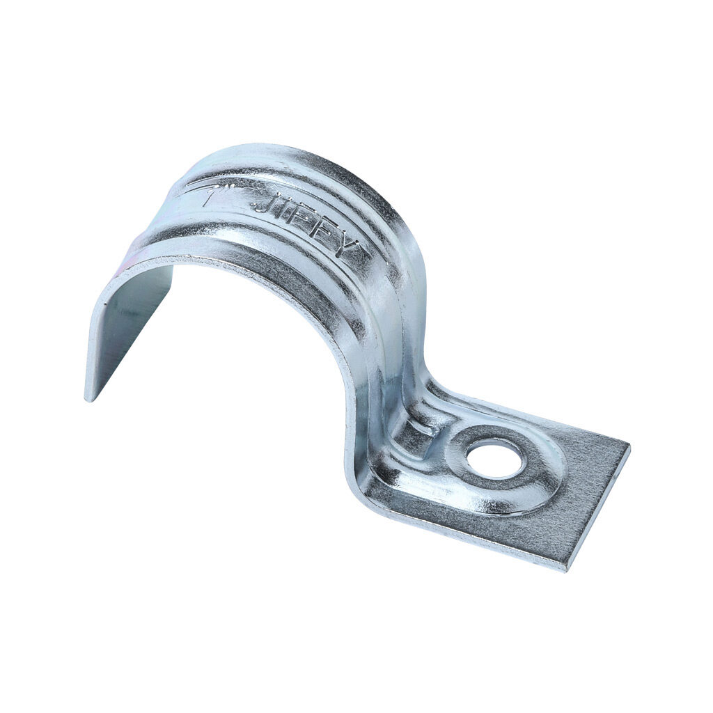 160 - Minerallac 1-hole conduit mount strap, standard duty. Package of 100. For use with 1in RMC/IMC/LFMC, 4/0 AWG SER.