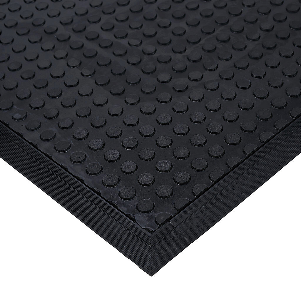 1602-4560 - ASO Safety Solutions safety contact mat, 24 x 24in, integrated taper edge, 24 VAC/VDC operating voltage, polyurethane contact surface, black, IP65, 19.6ft/6m cable length, pigtail.