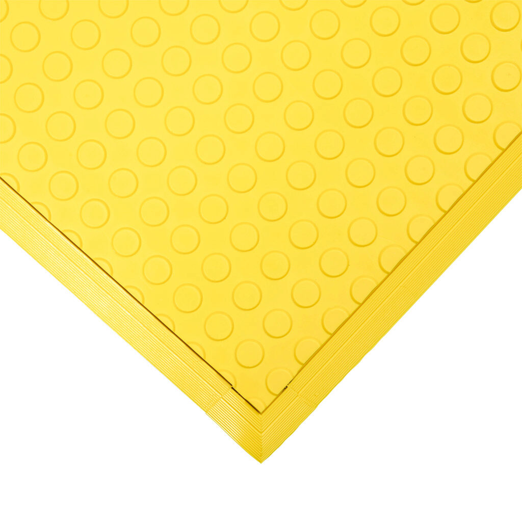 1602-6380 - ASO Safety Solutions safety contact mat, 24 x 24in, integrated taper edge, 24 VAC/VDC operating voltage, polyurethane contact surface, yellow, IP65, 19.6ft/6m cable length, pigtail.