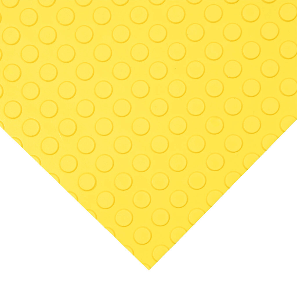 1602-6410 - ASO Safety Solutions safety contact mat, 24 x 24in, straight edge, 24 VAC/VDC operating voltage, polyurethane contact surface, yellow, IP65, 4.7in/120mm cable length, (1) 3-pin male M8 connector and (1) 3-pin female M8 connector.