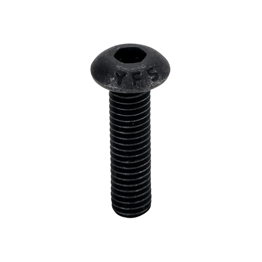 161048 - FATH button head socket cap screw, black, #10-32 UNF x 3/4in, zinc plated steel, slot size 6/8/10. Package of 10. For use with all T-slotted rails. Manufacturer part number: 4ISO7380U1032.75M.