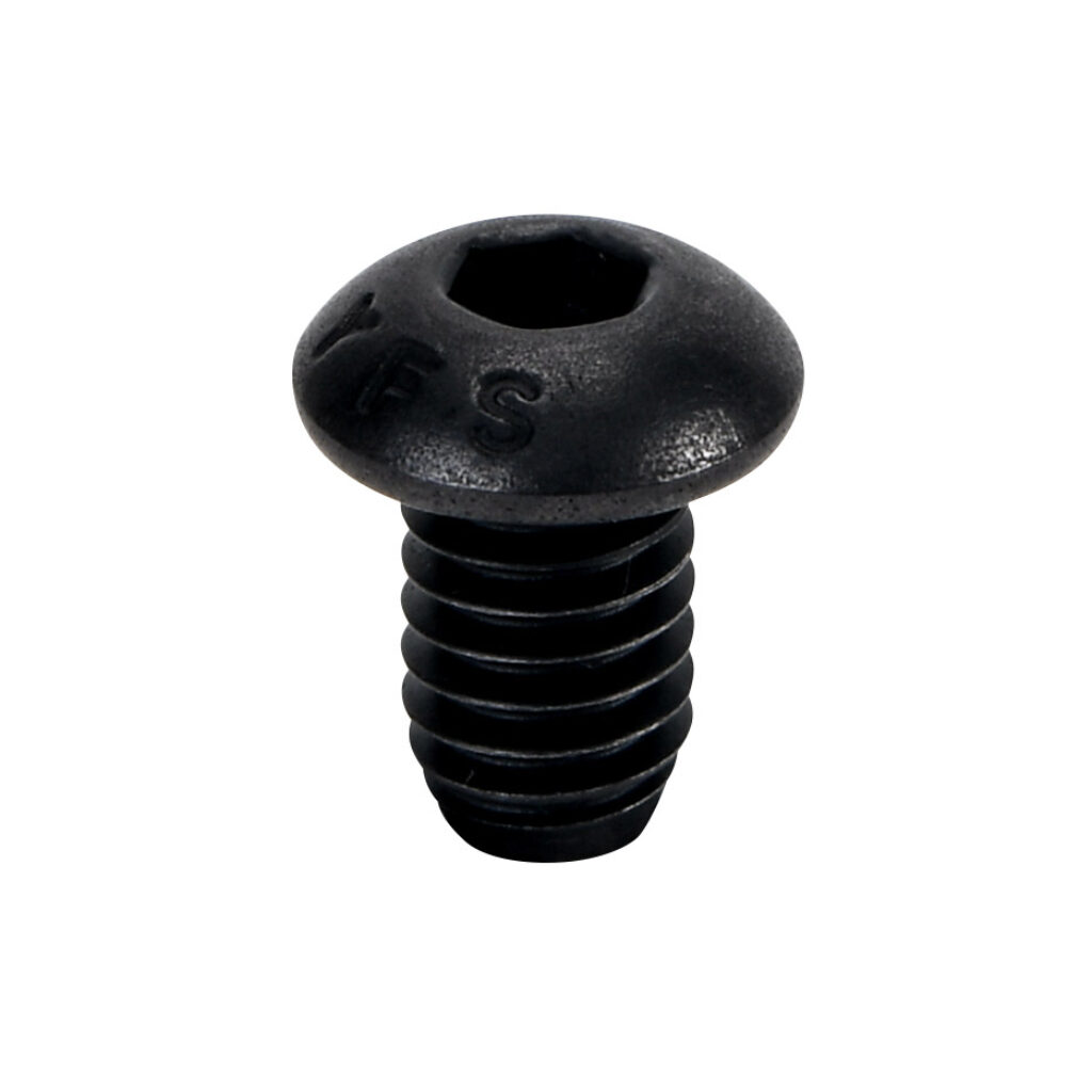 161053 - FATH button head socket cap screw, black, 5/16-18 UNC x 1/2in, zinc plated steel, slot size 8/10. Package of 10. For use with all 1.5in, 3in, 30mm, 40mm, 45mm, 60mm, 80mm and 90mm profile T-slotted rails. Manufacturer part number: 4ISO738...