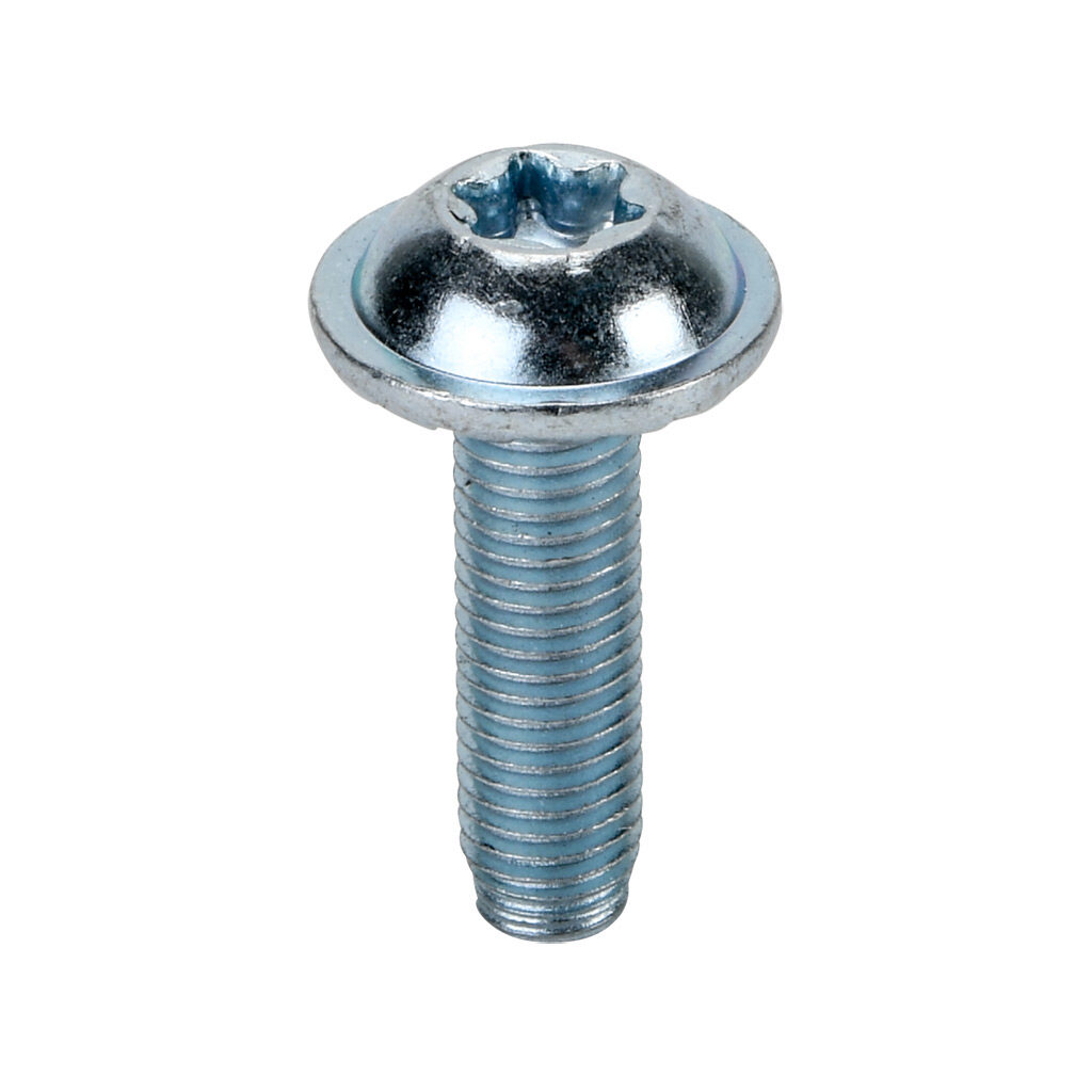 161106 - FATH T-40 Torx flange head self-tapping screw, silver, S7 x 25mm, zinc plated steel, slot size 8. Package of 10. For use with all 1.5in, 3in, 40mm and 80mm profile T-slotted rails. Manufacturer part number: 093S0725T.