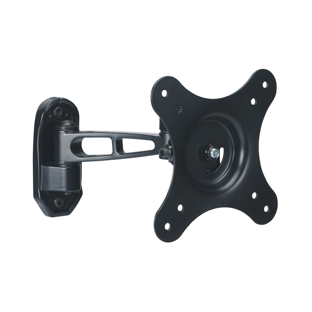 162894 - FATH swivel monitor mount, black, 125 x 132.8 x 179.7mm, nylon/steel, slot size 8/10/6. For use with all T-slotted rails. Mounting hardware included. Manufacturer part number: 061ESMM75100.