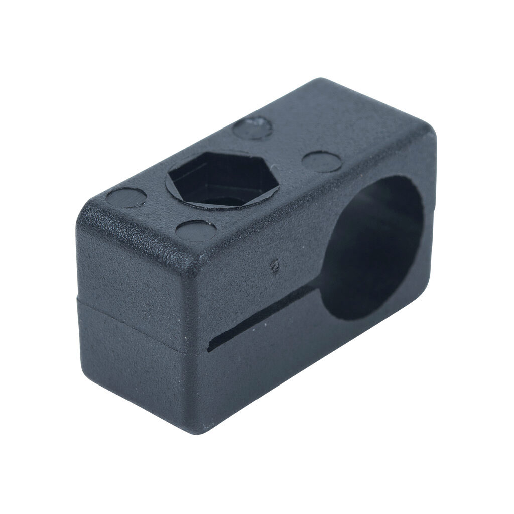 162974 - FATH sensor mounting block, black, 12mm, nylon, slot size 6/8/10. For use with all T-slotted rails. Manufacturer part number: 093214.