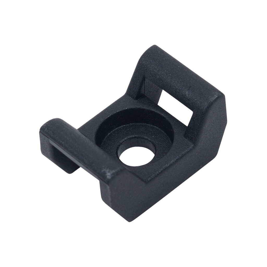 162982 - FATH universal cable binder block, black, nylon, slot size 6/8/10. Package of 10. For use with all T-slotted rails. Manufacturer part number: 093059.