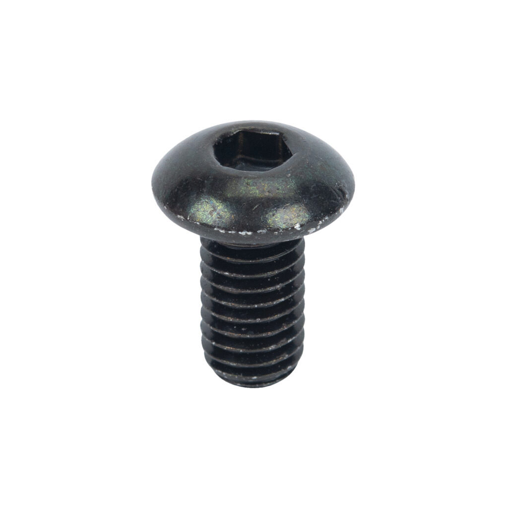 162994 - FATH button head socket cap screw, black, #8-32 UNC x 3/8in, zinc plated steel, slot size 6/8/10. Package of 10. For use with all T-slotted rails. Manufacturer part number: 4ISO7380U8-32.38M.