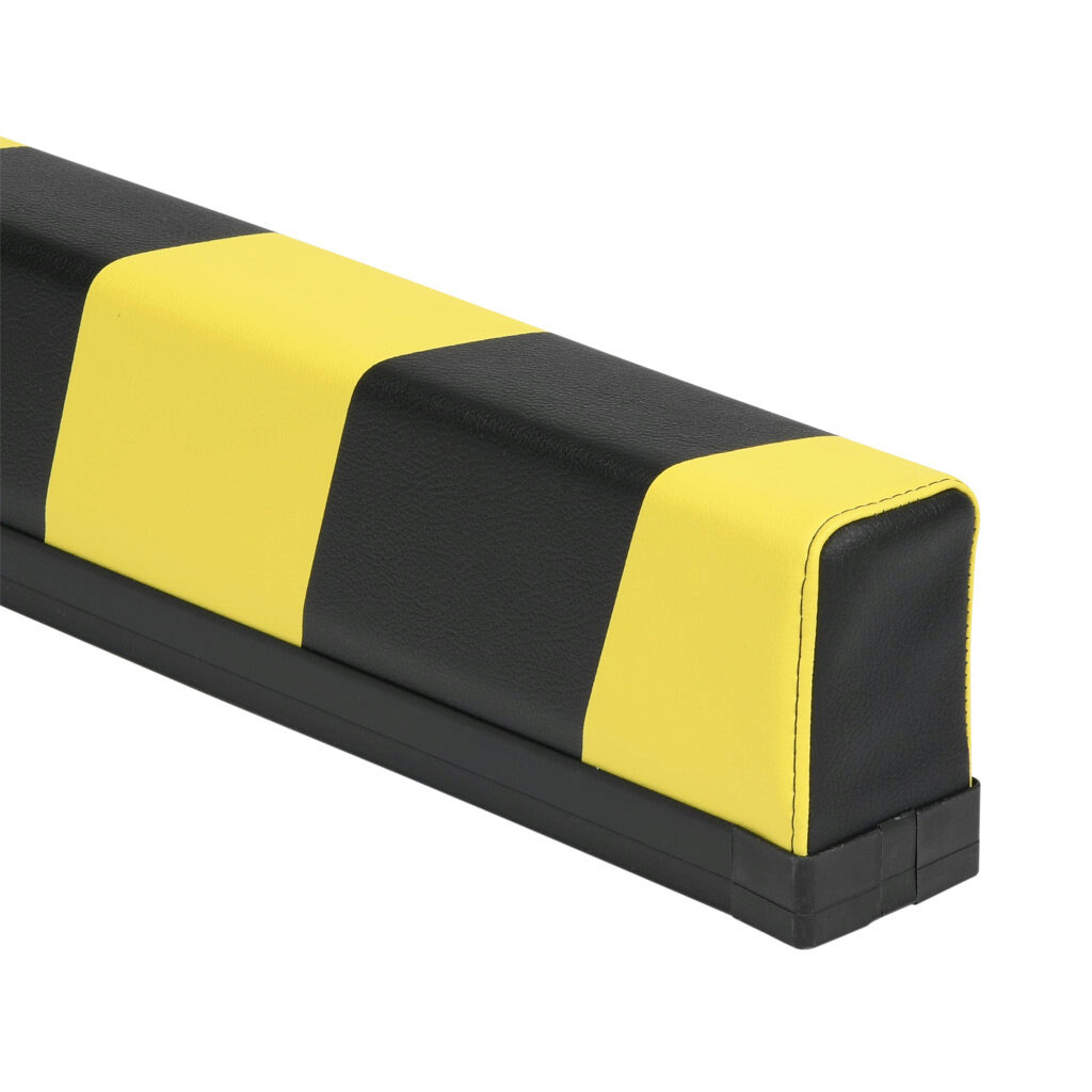 1701-4760 - ASO Safety Solutions safety contact bumper, 60 x 100mm, 5ft length, yellow and black, (1) 3-pin male M8 connector and (1) 3-pin female M8 connector, 4.7in/120mm cable length. Aluminum mounting rail included.