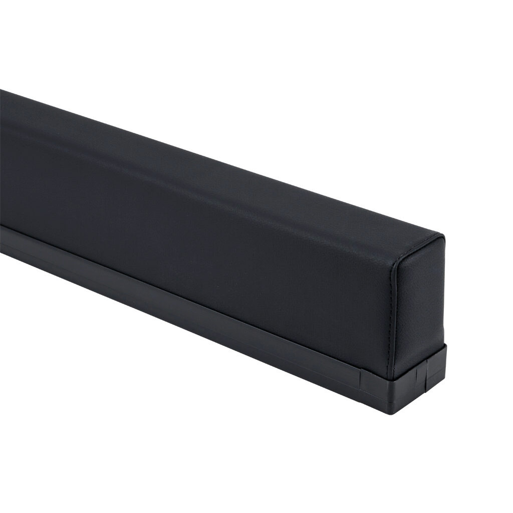 1701-6200 - ASO Safety Solutions safety contact bumper, 60 x 100mm, 5ft length, black, (1) 3-pin male M8 connector and (1) 3-pin female M8 connector, 4.7in/120mm cable length. Aluminum mounting rail included.