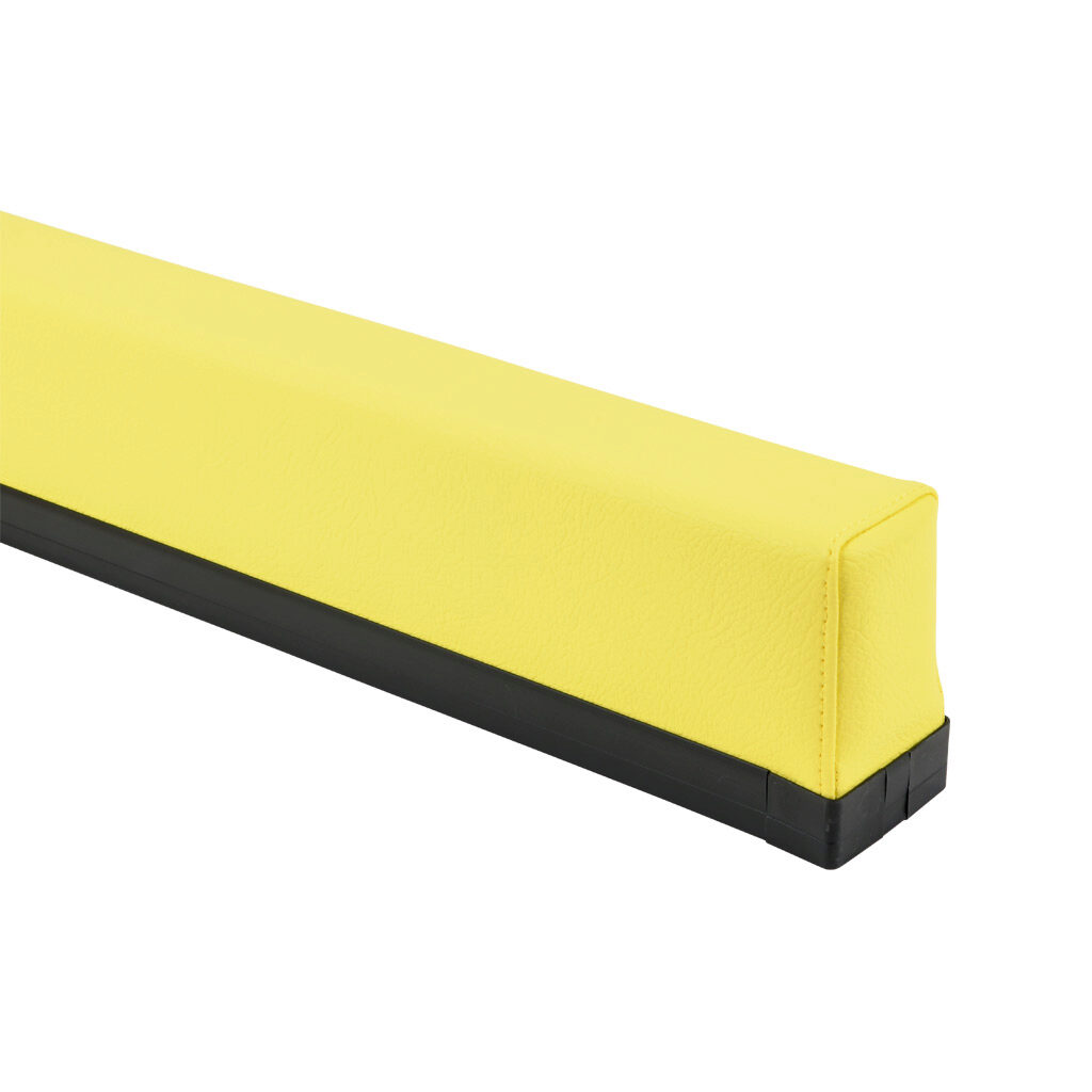 1701-6320 - ASO Safety Solutions safety contact bumper, 60 x 100mm, 5ft length, yellow, (1) 3-pin male M8 connector and (1) 3-pin female M8 connector, 4.7in/120mm cable length. Aluminum mounting rail included.