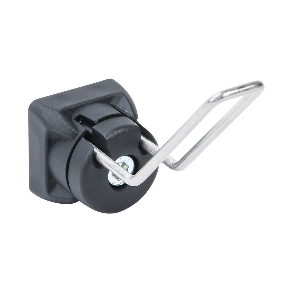 172488 - FATH tool hook, black, 17/57 - 24, glass ball reinforced nylon/stainless steel/steel, slot size 8/10. For use with all 1.5in, 3in, 40mm, 45mm, 80mm and 90mm profile T-slotted rails. Manufacturer part number: 6TH240NA4060S01.