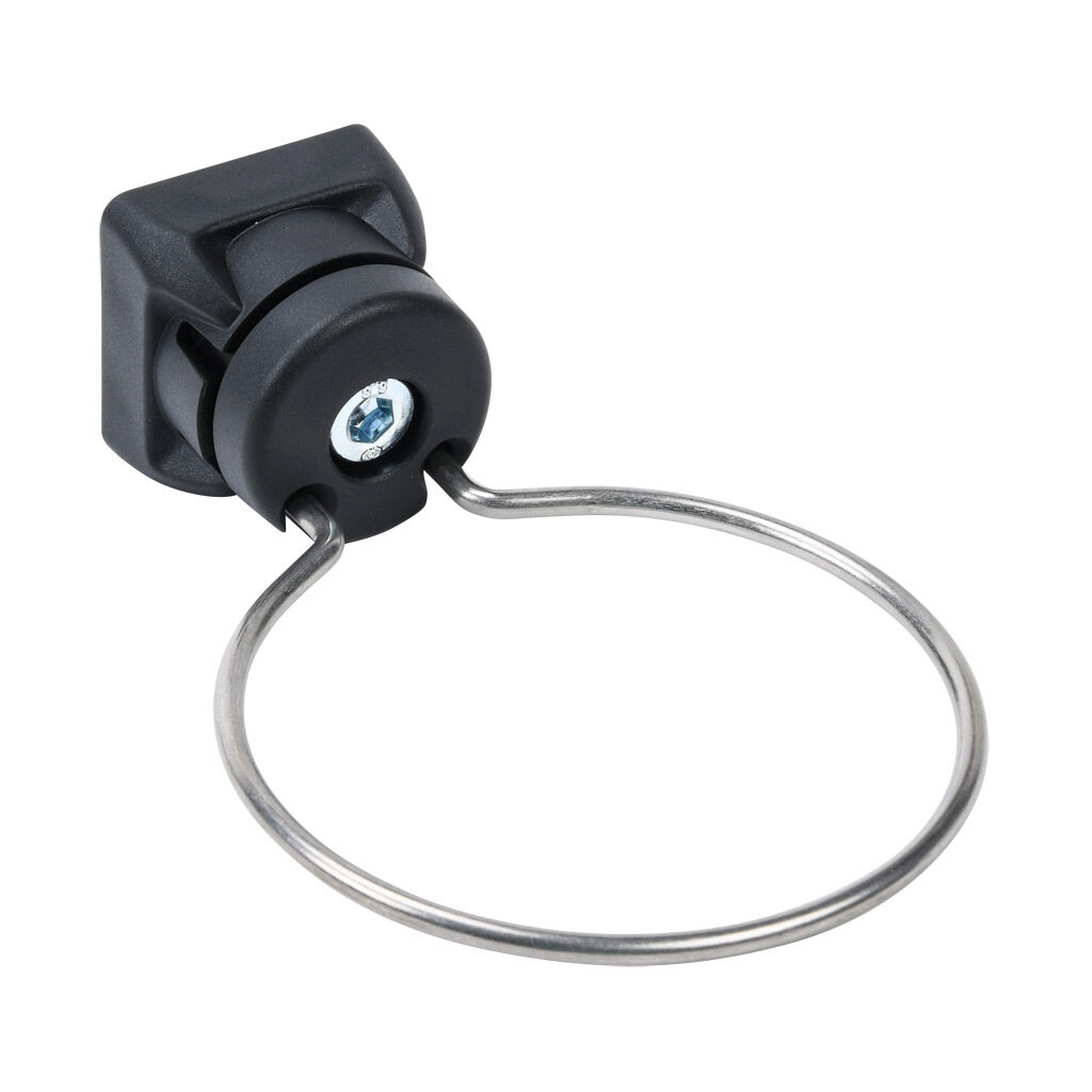 172490 - FATH tool holder, black, D80, glass ball reinforced nylon/stainless steel/steel, slot size 8/10. For use with all 1.5in, 3in, 40mm, 45mm, 80mm and 90mm profile T-slotted rails. Manufacturer part number: 6TH240ND80S01.