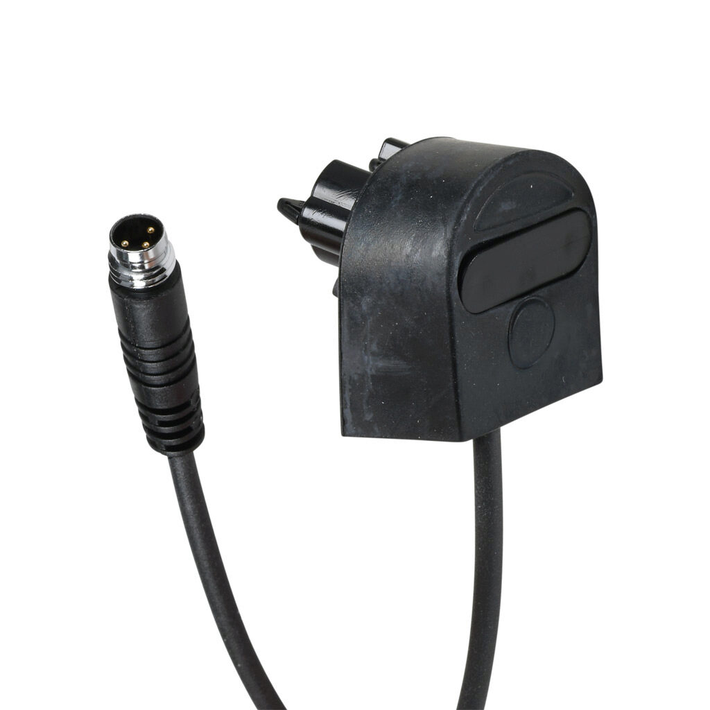 1804-2196 - ASO Safety Solutions safety contact edge end cap, 1.6ft/0.5m cable length, 3-pin male M8. For use with 25 x 30mm safety contact edge.