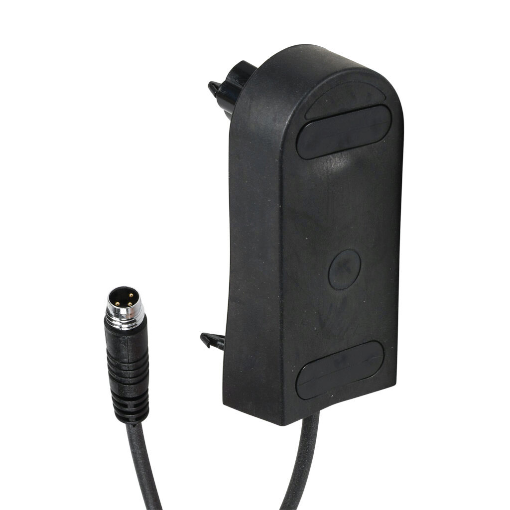 1804-3990 - ASO Safety Solutions safety contact edge end cap, 1.6ft/0.5m cable length, 3-pin male M8. For use with 30 x 70mm safety contact edge.