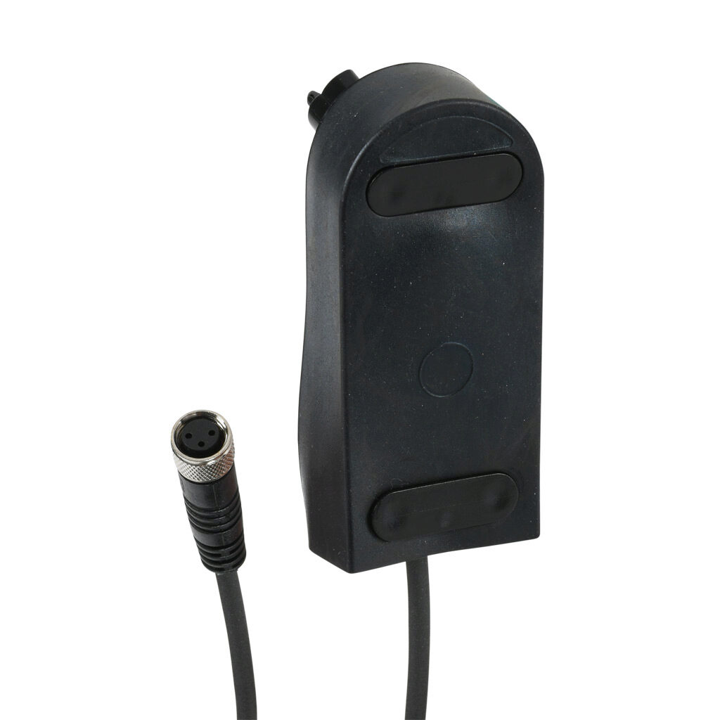 1804-4000 - ASO Safety Solutions safety contact edge end cap, 1.6ft/0.5m cable length, 3-pin female M8. For use with 30 x 70mm safety contact edge.