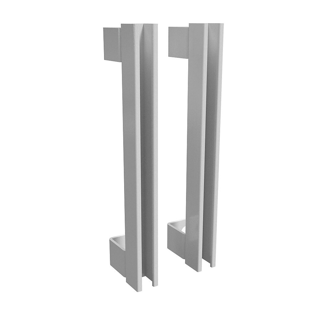 18B212 - Hammond enclosure terminal bracket, carbon steel, vertical or horizontal mount, RAL 9003 white, powder coat finish. Package of 2. For use with 12in (H or W) 1418 wall-mount enclosures.