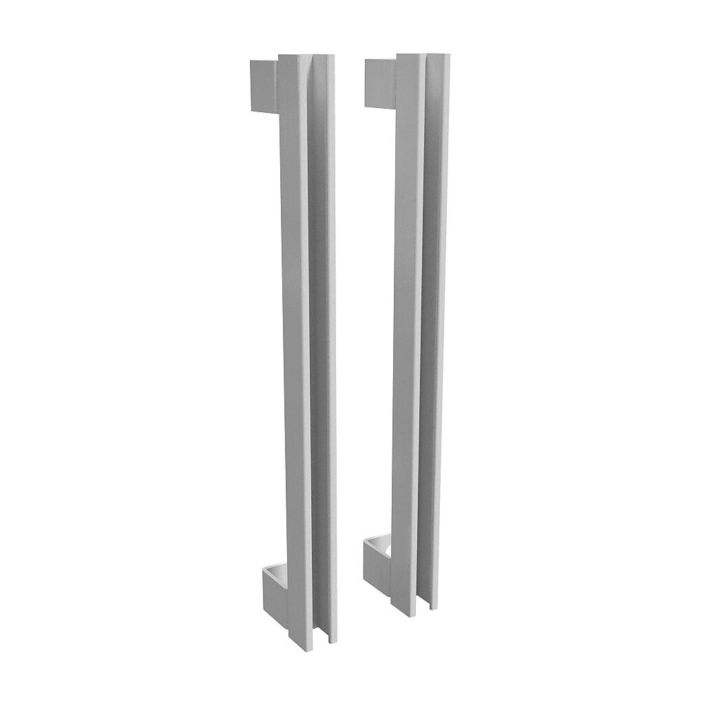 18B216 - Hammond enclosure terminal bracket, carbon steel, vertical or horizontal mount, RAL 9003 white, powder coat finish. Package of 2. For use with 16in (H or W) 1418 wall-mount enclosures.