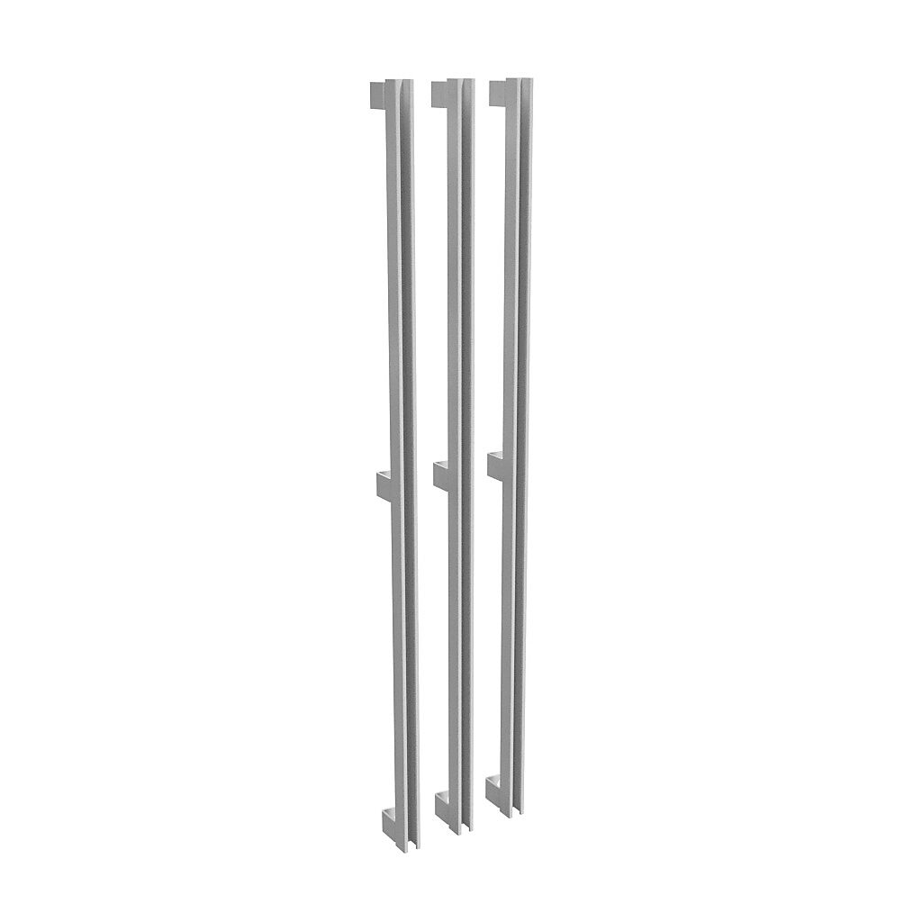 18B336 - Hammond enclosure terminal bracket, carbon steel, vertical or horizontal mount, RAL 9003 white, powder coat finish. Package of 3. For use with 36in (H or W) 1418 wall-mount enclosures.