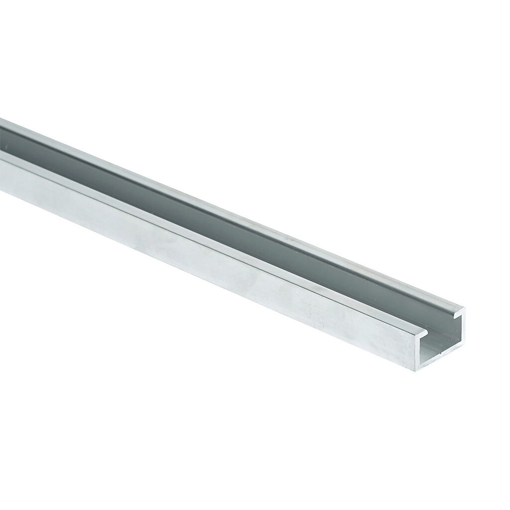 2002-0231 - ASO Safety Solutions contact edge mounting rail, aluminum, 2ft length. For use with safety contact edges.