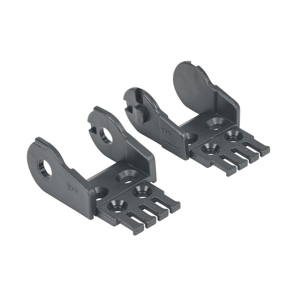 2030-12PZB - igus bracket, 0.98in inside height, 1.5in inside width, 90 deg locking and 0 deg locking, polyamide, black. For use with 2400 and 2500 series energy chain.