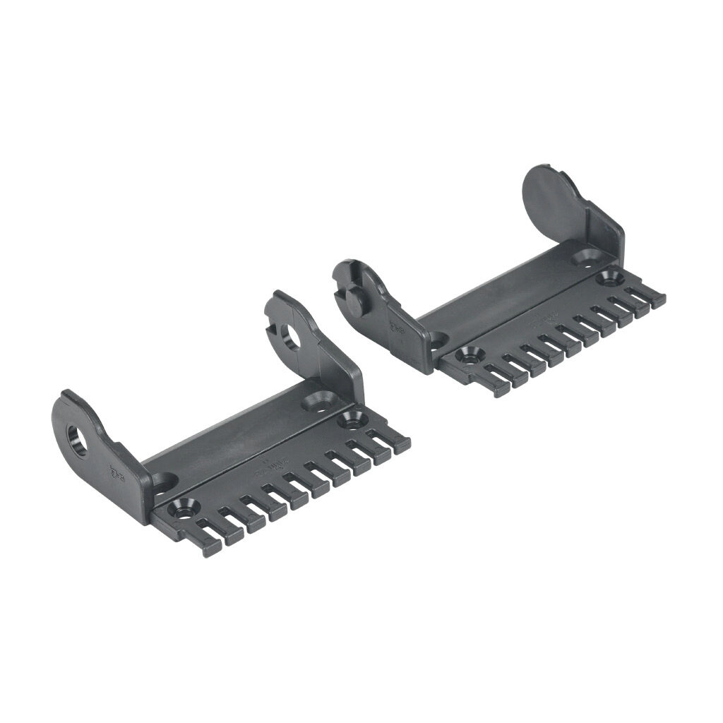 2100-12PZB - igus bracket, 0.98in inside height, 4.06in inside width, 90 deg locking and 0 deg locking, polyamide, black. For use with 2400 and 2500 series energy chain.