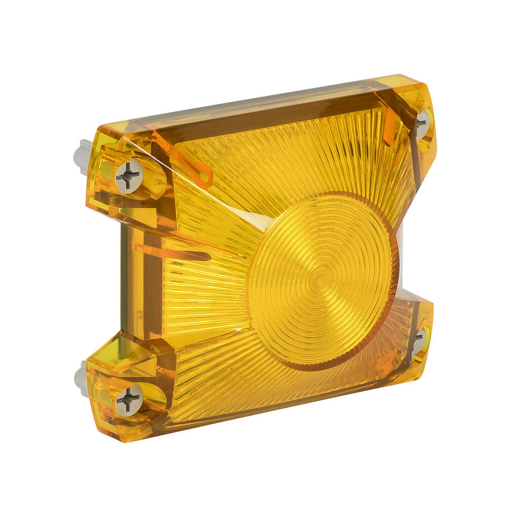 21516643000 - Pfannenberg PYRA series LED light element, yellow, selectable permanent, blinking or flashing light function, 115-230 VAC, colored lens, IP66. For use with Pfannenberg PYRA series pre-assembled bases.
