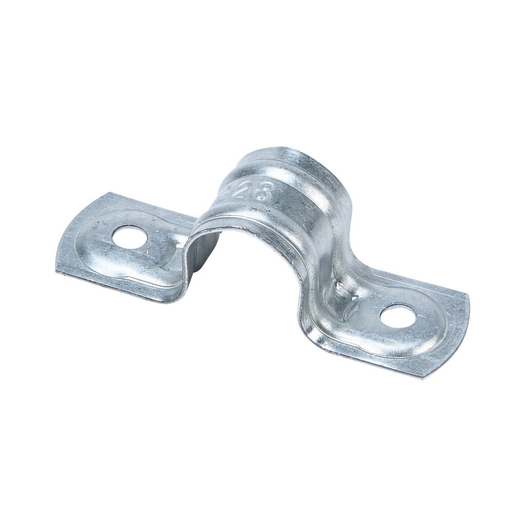 228 - Minerallac 2-hole conduit mount strap, standard duty, UL Type UL 1565. Package of 100. For use with 3/8in LFMC, 1/2in EMT, 6 AWG.