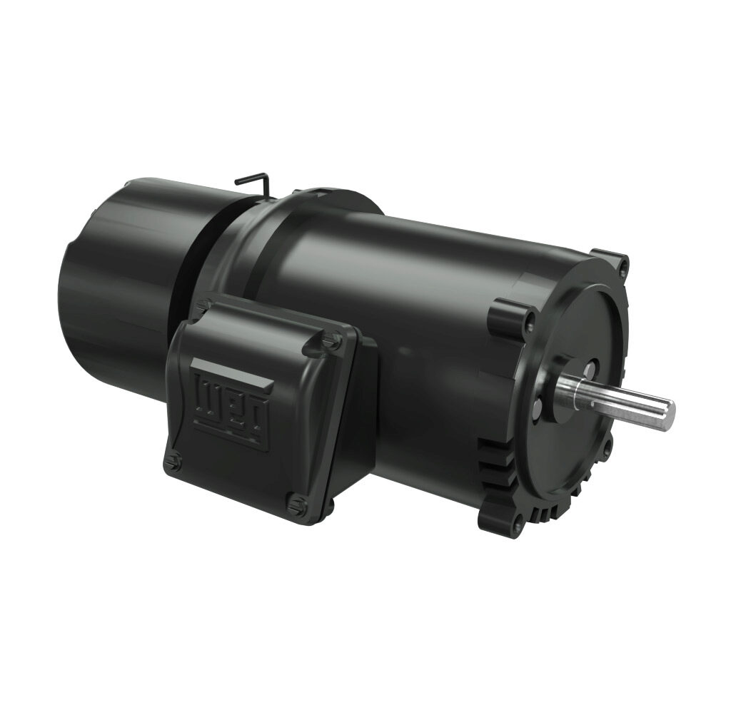 .2518ES3EBMW56CFL-S - WEG Electric S standard efficiency AC induction motor, general purpose, inverter rated and brake, 1/4hp, 3-phase, 208-230/460 VAC, 1800rpm, TEFC, NEMA 56C frame, rolled steel, C-face mount. Stearns 104817100KQ brake assembly ...
