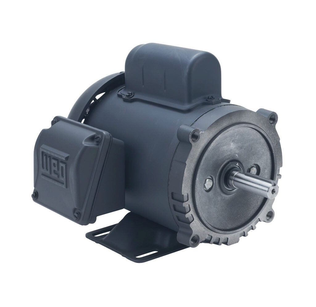 .2536ES1BW56C-S - WEG Electric S standard efficiency AC induction motor, general purpose, 1/4hp, 1-phase, 115/208-230 VAC, 3600rpm, TEFC, NEMA 56C frame, rolled steel, C-face/rigid base mount.