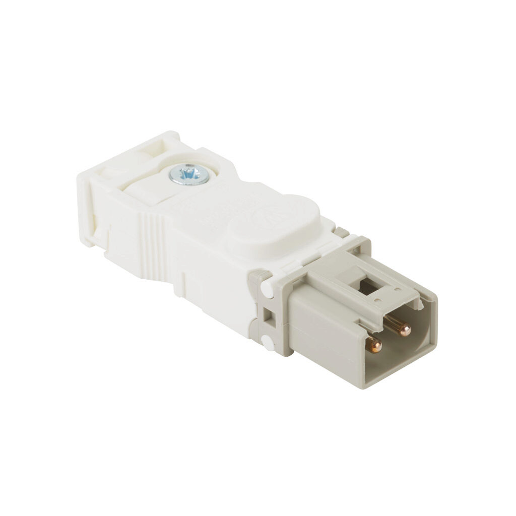 264090 - Stego door switch connector, 2-pole male, field-wireable. For use with Varioline LED lights with integral receptacle.