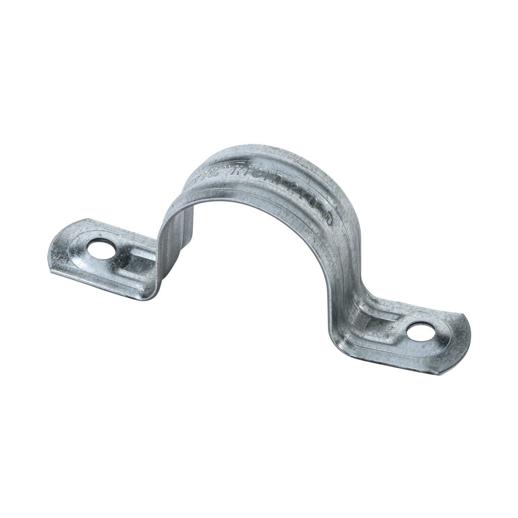 270 - Minerallac 2-hole conduit mount strap, standard duty, UL Type UL 1565. Package of 100. For use with 1-1/4in RMC/IMC/LFMC, 1-1/2in EMT, 1-1/2in FMC.