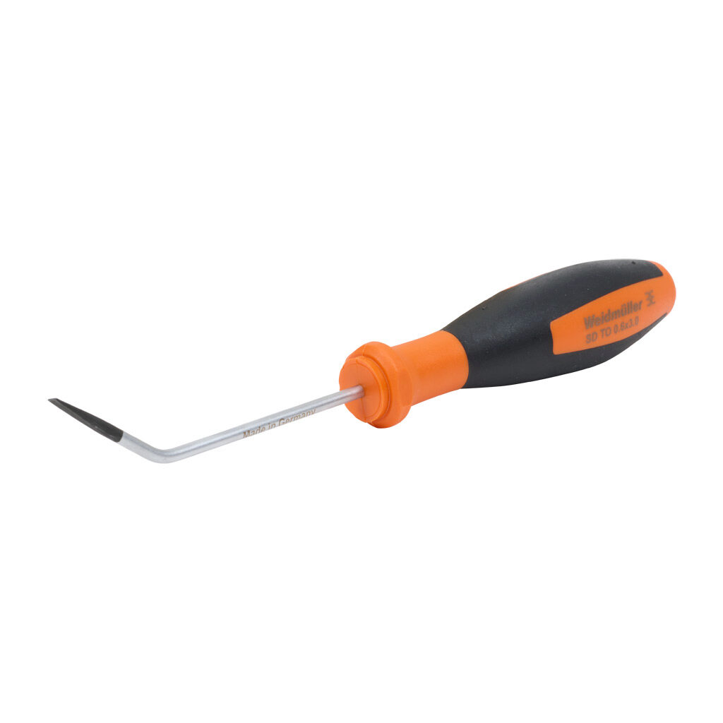 2749560000 - Weidmuller 3.0mm slotted standard terminal block tool, 3.0in (76mm) shaft length, cushion grip handle.