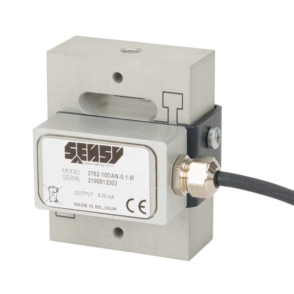 2782-10DAN-0.1-B - Sensy tension and compression load cell, 22 lb/10 kg, +/- 0.1% of full scale accuracy, current signal range(s) of 4-20 mA, 12-30 VDC, anodized aluminum alloy, IP54, 6.5ft/2m integral 3-wire shielded cable.