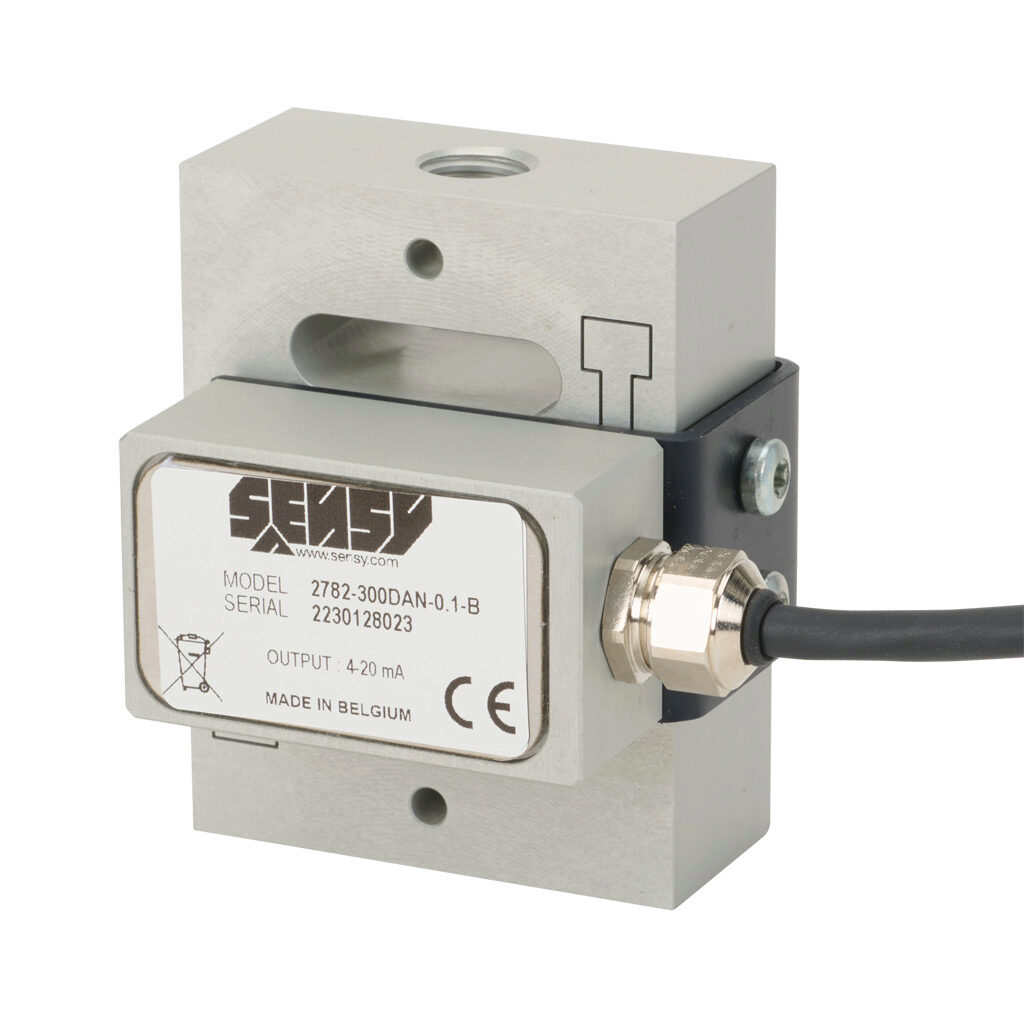 2782-300DAN-0.1-B - Sensy tension and compression load cell, 660 lb/300 kg, +/- 0.1% of full scale accuracy, current signal range(s) of 4-20 mA, 12-30 VDC, anodized aluminum alloy, IP54, 6.5ft/2m integral 3-wire shielded cable.
