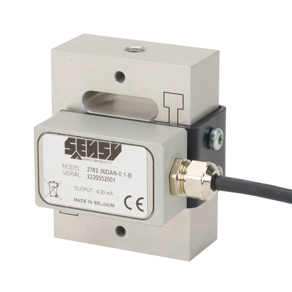 2782-30DAN-0.1-B - Sensy tension and compression load cell, 66 lb/30 kg, +/- 0.1% of full scale accuracy, current signal range(s) of 4-20 mA, 12-30 VDC, anodized aluminum alloy, IP54, 6.5ft/2m integral 3-wire shielded cable.