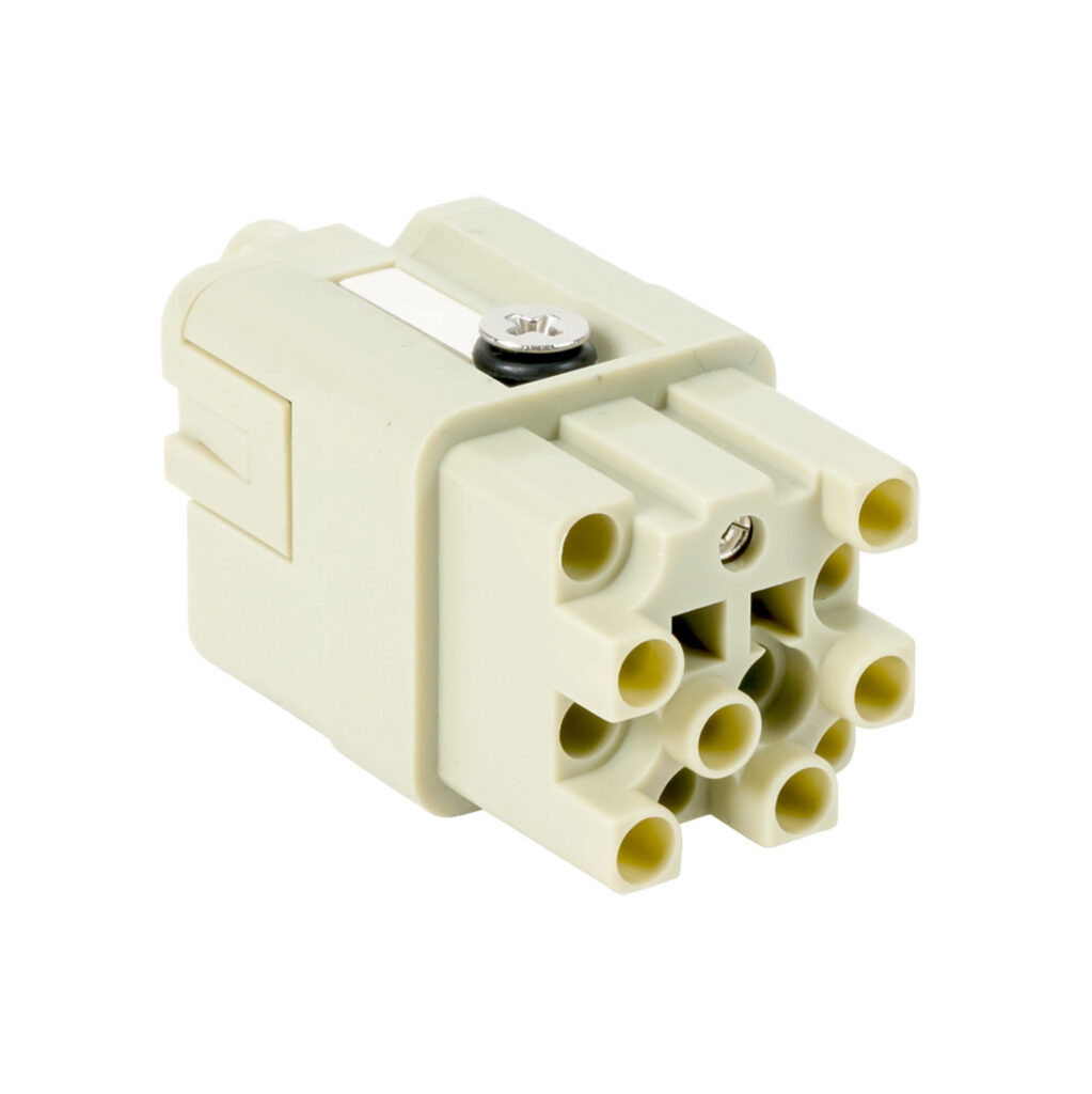 2901003012 - METE female insert, connector housing size 3A, 12-pole, crimped contact, 10 amp, 600 VAC/VDC, poles numbered 1 to 12. For use with METE multi-wire housings. Requires 10 amp female contacts METE 14103xxx.