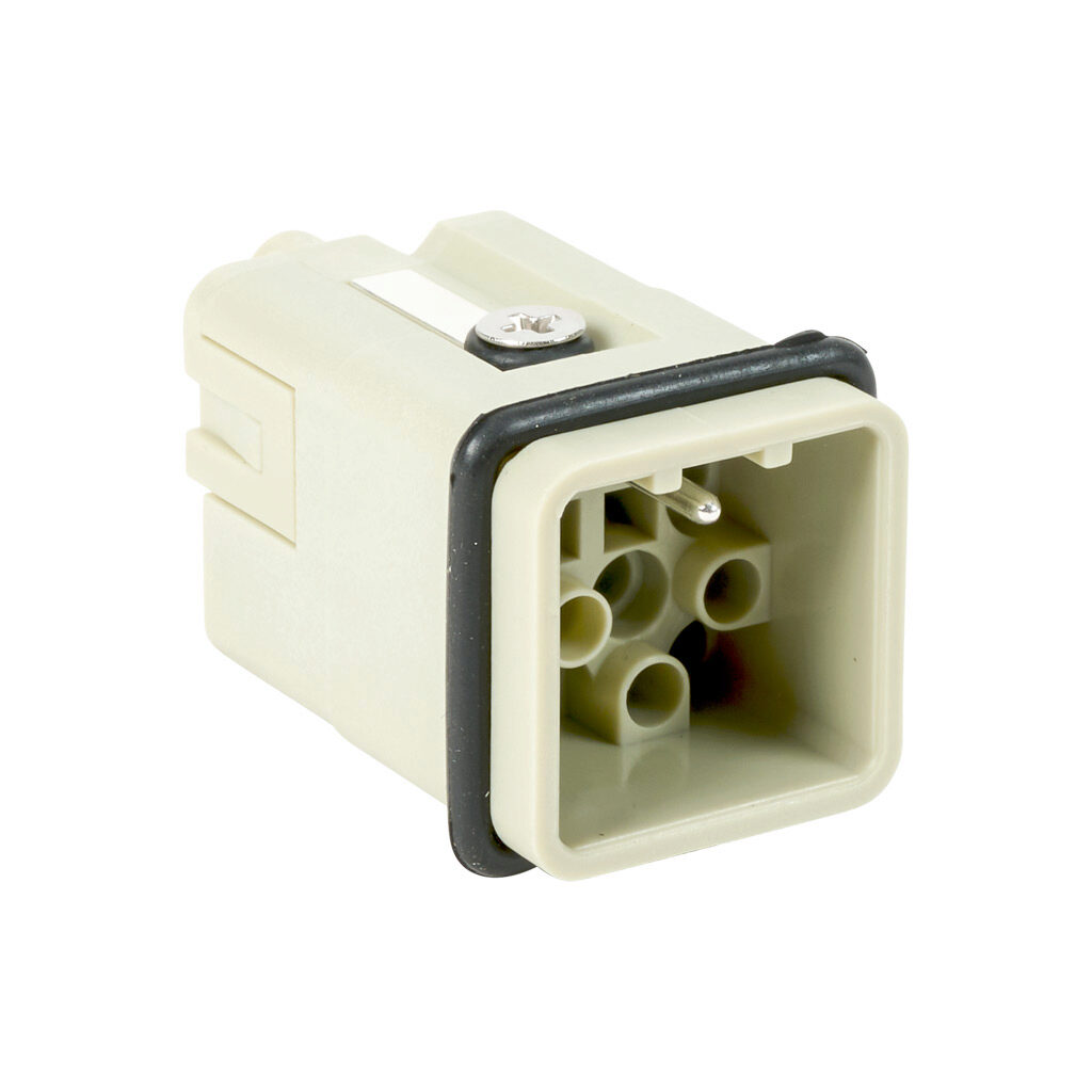 2901103012 - METE male insert, connector housing size 3A, 12-pole, crimped contact, 10 amp, 600 VAC/VDC, poles numbered 1 to 12. For use with METE multi-wire housings. Requires 10 amp male contacts METE 14104xxx.
