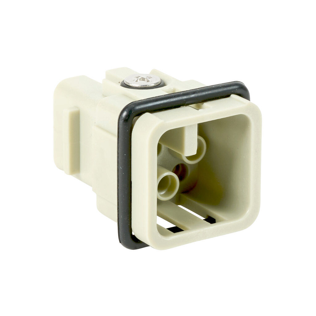 290113007 - METE male insert, connector housing size 3A, 7-pole, crimped contact, 10 amp, 600 VAC/VDC, poles numbered 1 to 7. For use with METE multi-wire housings. Requires 10 amp male contacts METE 14104xxx.