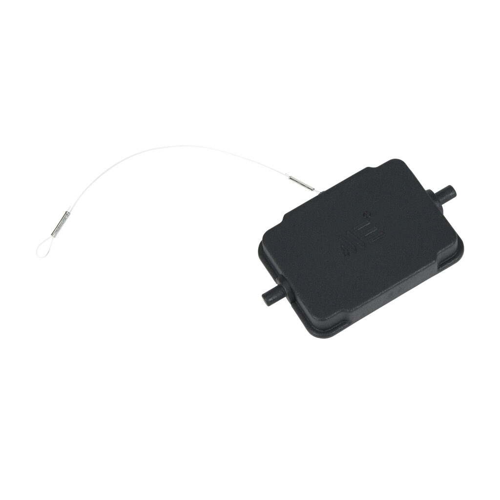 29644 - METE cover housing, 2-peg, connector housing size 6B, gray, heavy-duty thermoplastic. For use with METE size 6B single lever connector housings.