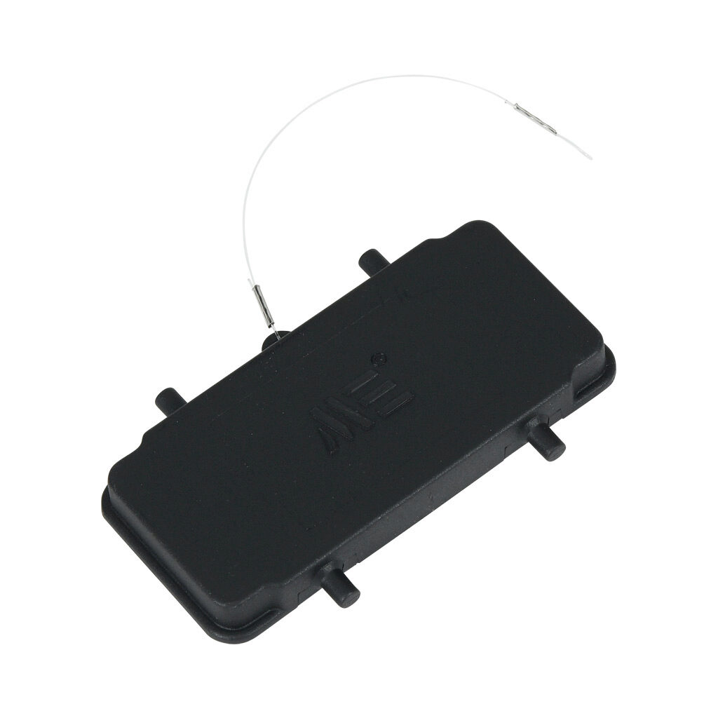 29651 - METE cover housing, 4-peg, connector housing size 16B, gray, heavy-duty thermoplastic. For use with METE size 16B double lever connector housings.