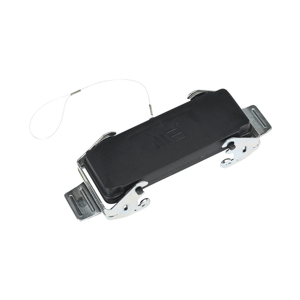 29655S - METE cover housing, double lever, connector housing size 24B, gray, heavy-duty thermoplastic. For use with METE size 24B 4-peg connector housings.