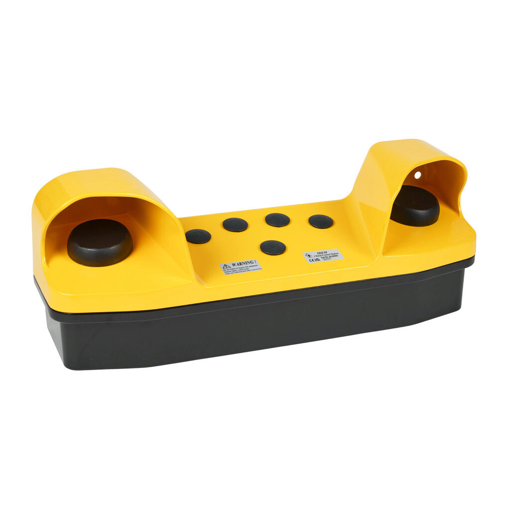 2H-240001 - IDEM control panel, two-hand safety, die-cast aluminum, (2) touch switches, zero force, black/black, LED, red/green, (1) N.O./(1) N.C. and (1) N.O./(1) N.C. contact(s).